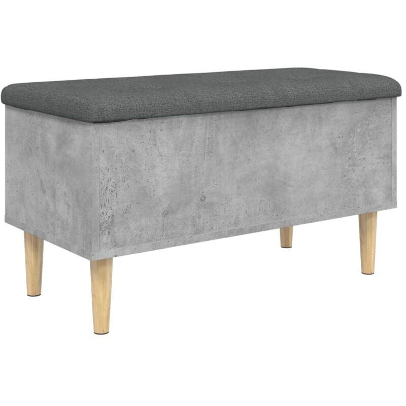 Vidaxl - Banc de rangement gris béton 82x42x46 cm bois d'ingénierie