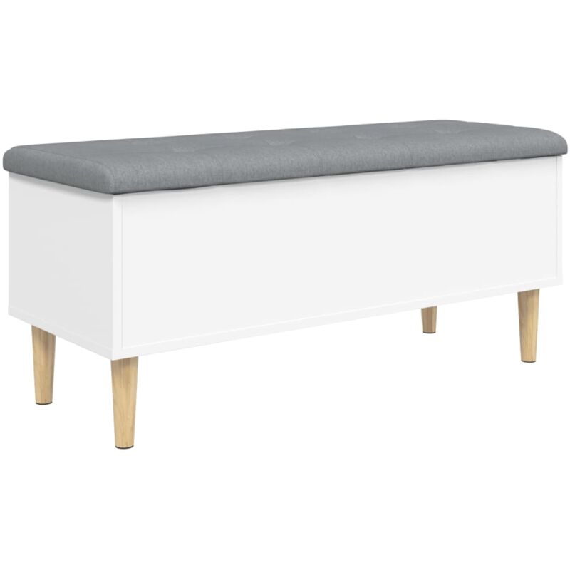 Vidaxl - Banc de rangement blanc 102x42x46 cm bois d'ingénierie