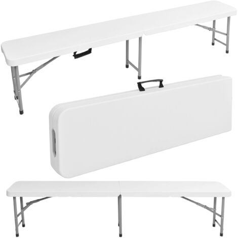 Banc de restauration pliant 180 cm blanc