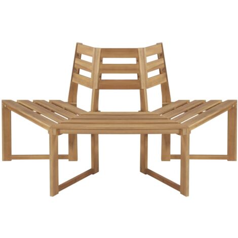 Banc de tour d'arbre Demi-hexagonal 160 cm Bois d'acacia massif