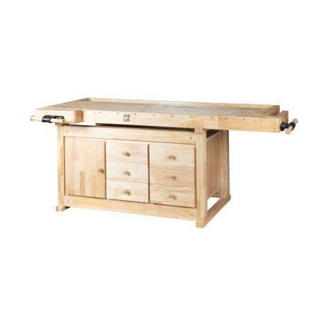 Banc de travail avec armoire et etau HOLZMANN wb210c