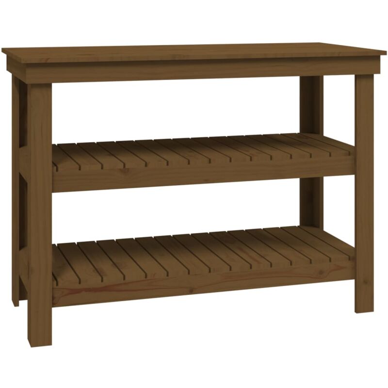 Vidaxl - Banc de travail Marron miel 110,5x50x80 cm Bois de pin massif