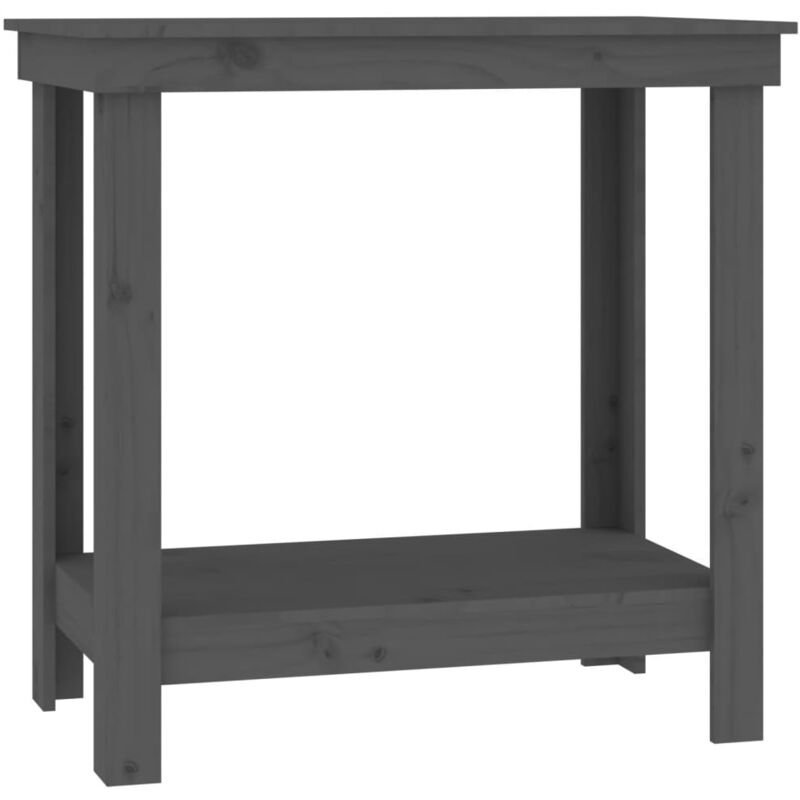 Vidaxl - Banc de travail Gris 80x50x80 cm Bois de pin massif