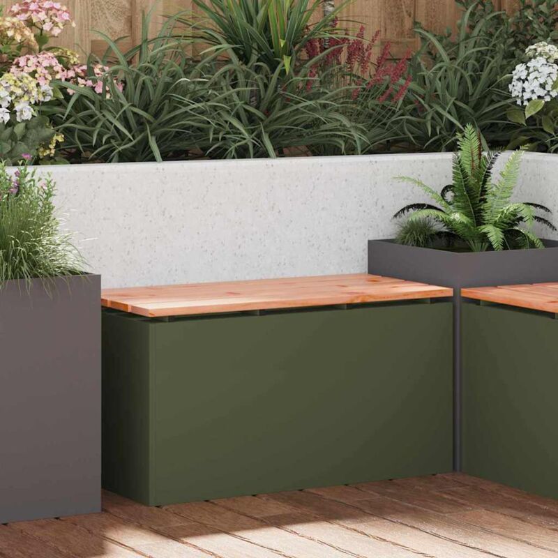 Banc de Vert olive 80 x 40 x 43 cm Acier