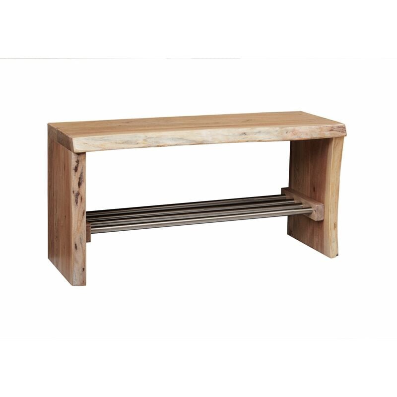 Massivmoebel24 - Banc d'entrée 81x30 Acacia laqué Bois naturel pure acacia 716