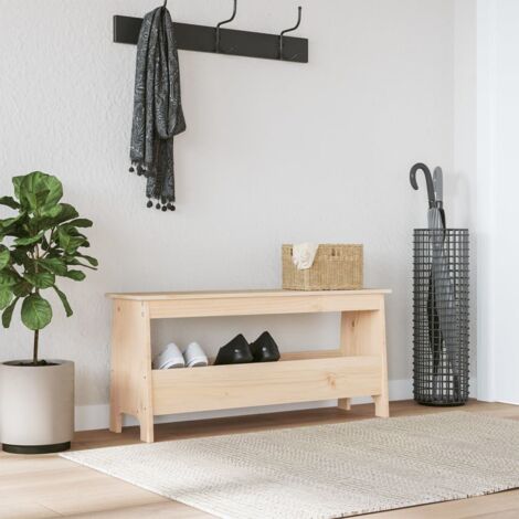Banc à Chaussures En Chêne Fumé VidaXL - Dimensions 103x30x48 Cm - Bois D'ingénierie - Neuf - Rangement Pratique
