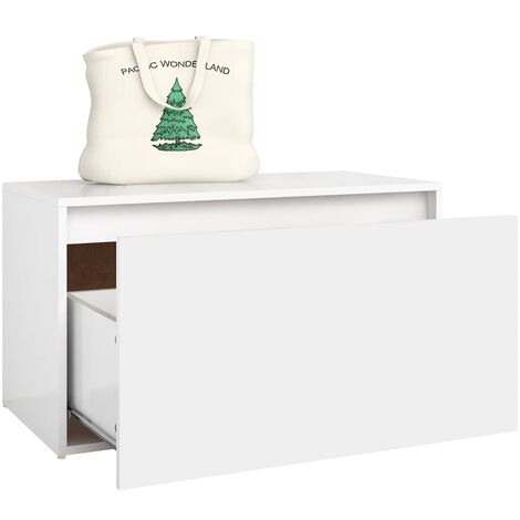 Banc d'entrée 80x40x45 cm Blanc