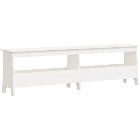 Banc d'entrée blanc 160x28x45 cm bois de pin massif CFW563192