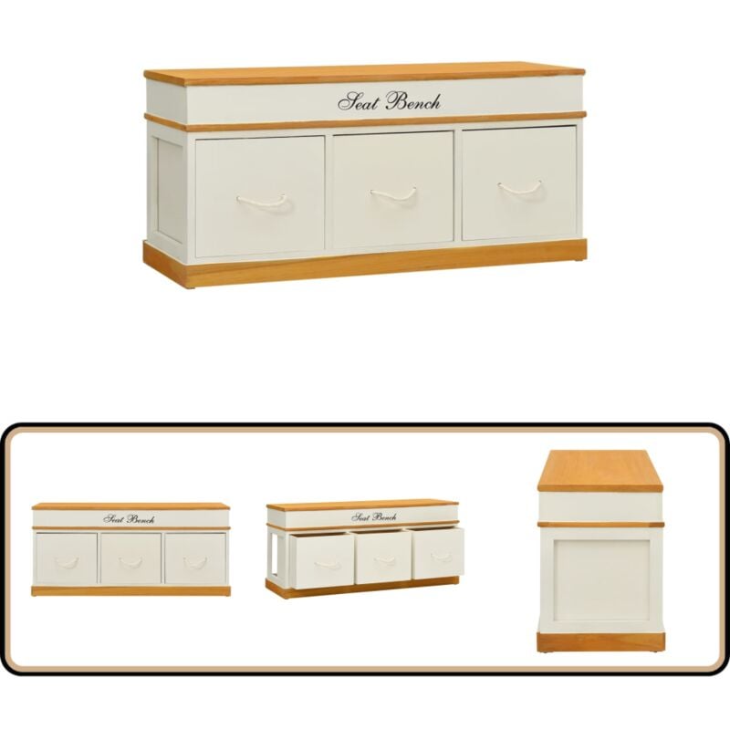 Vidaxl - Banc d'entrée de rangement à chaussures - Banc Coffre - Banc Rangement - Banc Entrée - Meuble Rangement - Mobilier Intérieur
