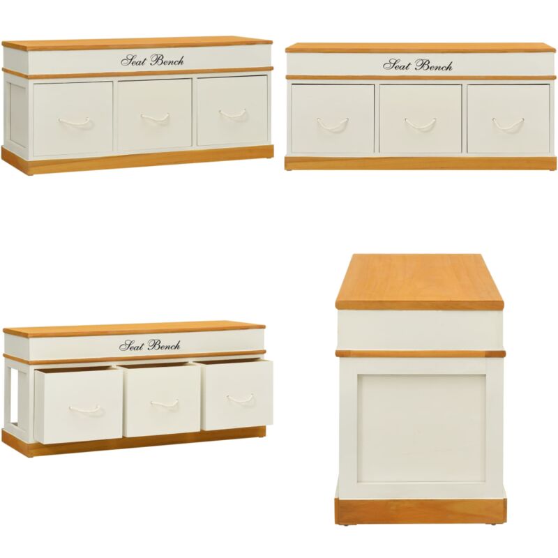 Vidaxl - Banc d'entrée de rangement à chaussures - Banc Coffre - Banc Rangement - Banc Entrée - Meuble Rangement - Mobilier Intérieur - Home & Living