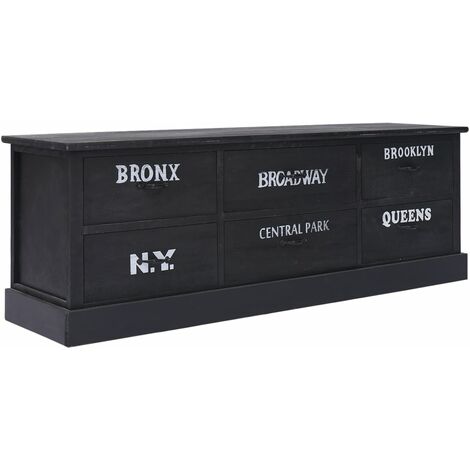 vidaXL Bois Meuble TV Armoire Basse Divertissement Buffe Salon Multicolore