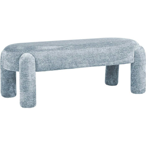 Banc design bleu clair en chenille - Bleu ciel