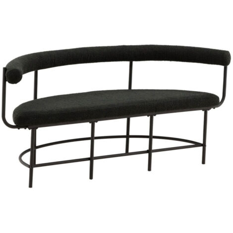 Banc Design Bouclé "Stallhagen X Josefin" 165cm Noir