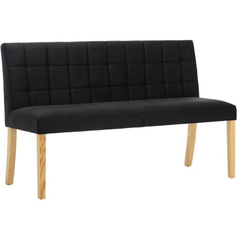 Banc d'intérieur，Banc 140 cm Noir Velours CFW65377