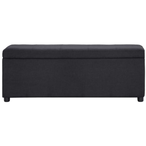 Banc d'intérieur，Banc avec compartiment de rangement 116 cm Noir Polyester CFW65466