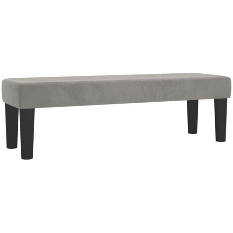 Banc d'intérieur,Banc Gris clair 100x30x30 cm Velours CFW65819