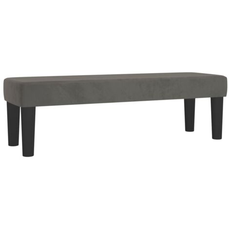 Banc d'intérieur,Banc Gris foncé 100x30x30 cm Velours CFW65844