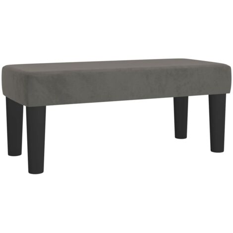 Banc d'intérieur，Banc Gris foncé 70x30x30 cm Velours CFW65864