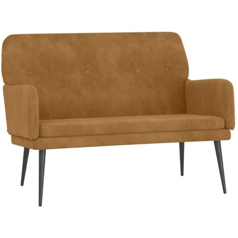 Banc d'intérieur,Banc Marron 108x79x79 cm Velours CFW65892