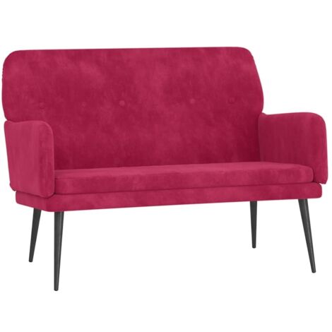 Banc d'intérieur，Banc Rouge bordeaux 108x79x79 cm Velours CFW65938