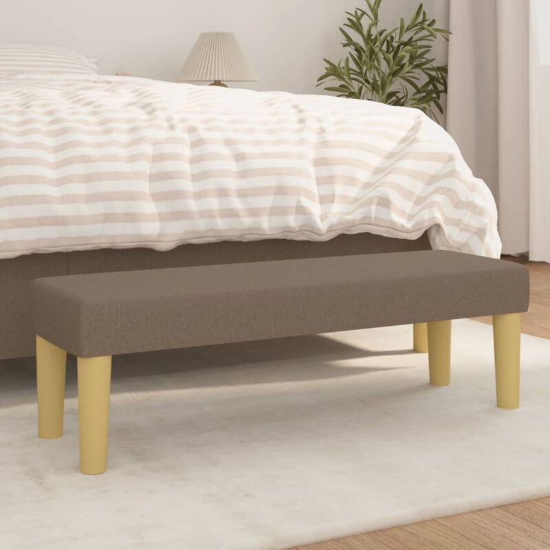 Banc d'intérieur，Banc Taupe 100x30x30 cm Tissu CFW78508