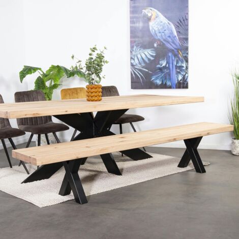 Banc en bois de chêne blanc 240 cm PALERME