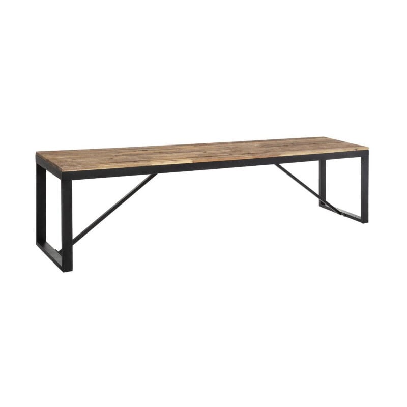 Atmosphera - Banc en Bois 'Edena' 170cm Noir & Naturel