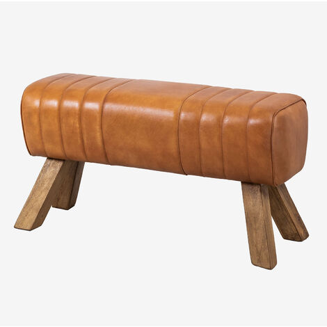 Banc en Cuir Aldra SKLUM Camel - Camel