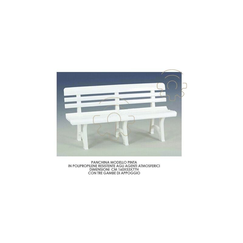 Bica - banc blanc banc olimpia en polypropylA ne 160 x 53 xh 77 couleur blanc