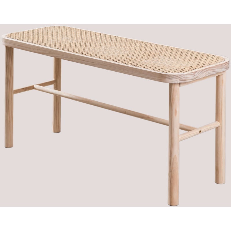 Sklum - Banc en rotin et bois Riolut