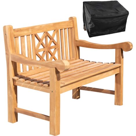 Banc en teck 120 cm avec housse Florida
