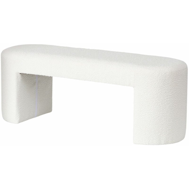 Banc en tissu peluche solin, hauteur 42 cm
