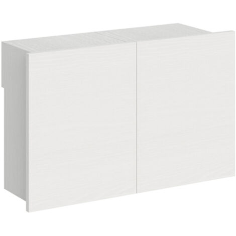 Banc extensible en bois à roulettes extensible jusqu'à 300cm Kalius-Blanc
