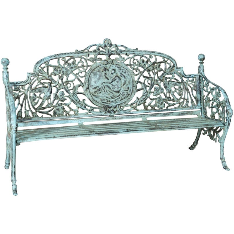 Banc extérieur et intérieur 184x110x70 cm Banc en fonte Canapé de jardin en fonte Banquette avec accoudoirs Chaise 3 places