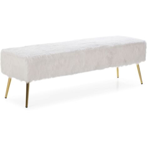 Banc Gloster - Doré, blanc neige