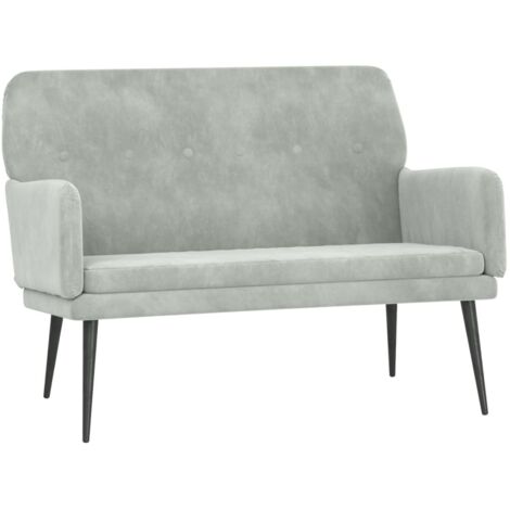 Banc Gris clair 108x79x79 Velours