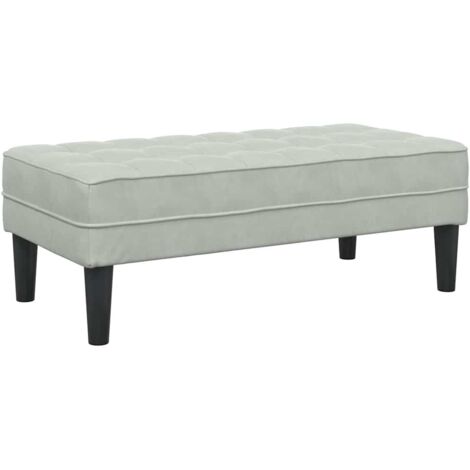 banc Gris clair 113 x 57 x 39 cm Velours CFW959530