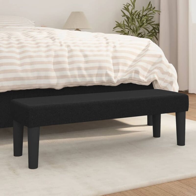 Banc Noir 100x30x30 cm Tissu vidaXL