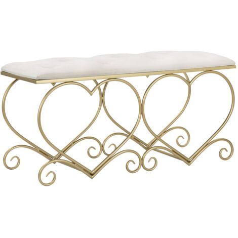 Banc Heart Crema Cm 105X37,5X51,5