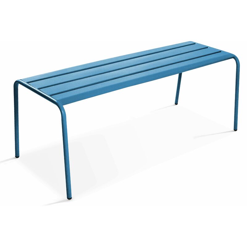 Banc d'intérieur en métal bleu pacific - Palavas