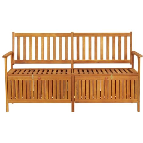 Banc jardin  Banc extérieur  Banquette de jardin de rangement 148 cm Bois d'acacia solide