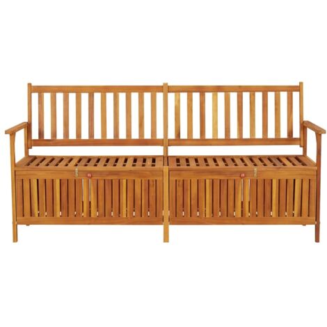 Banc jardin  Banc extérieur  Banquette de jardin de rangement 170 cm Bois d'acacia solide
