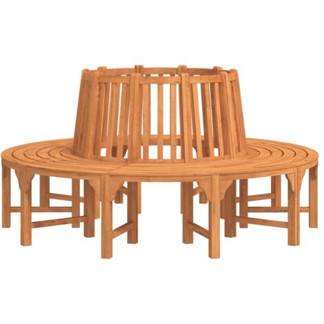 Banc jardin  Banc extérieur  Banquette de jardin de tour d'arbre rond Ø208 cm bois massif eucalyptus