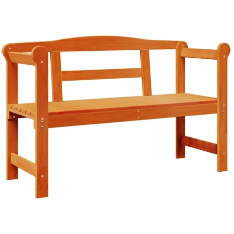 Banc jardin  Banc extérieur  Banquette de jardin extérieur Marron 119 x 44 x 76 cm Bois de pin massif
