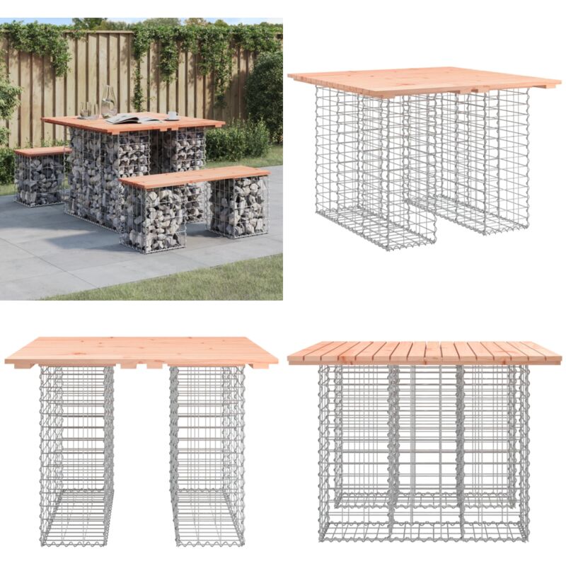 Vidaxl - Banc jardin design gabion 100x102x72 cm bois massif de douglas - Banc De Jardin - Mobilier De Jardin - Banc Extérieur - Meuble De Jardin