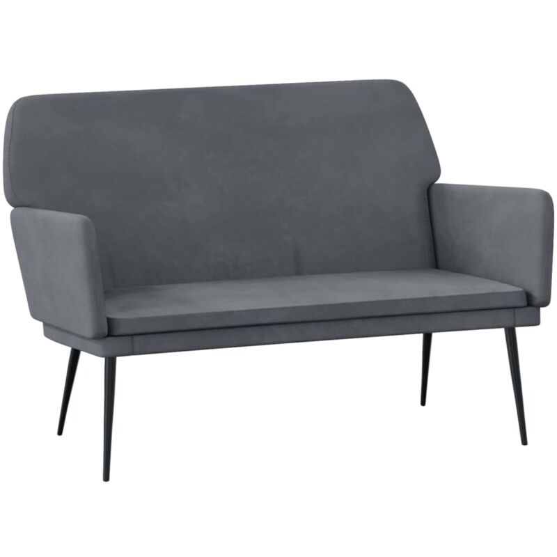 Banc Gris foncé 108x79x79 cm Velours vidaXL