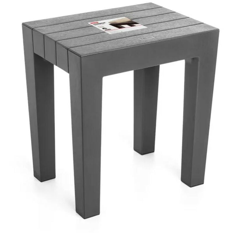 Plasticos tatay Tabouret à poser en polypropylène, anthracite - l.38 x P.29 x H.41.5 cm