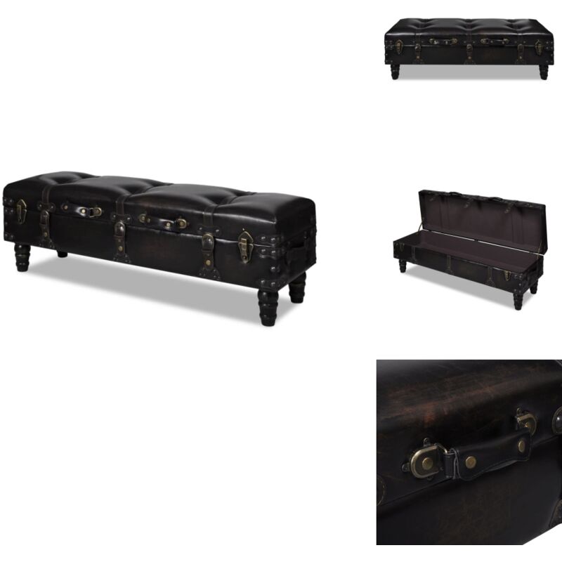 Vidaxl - Banc long de rangement marron - Banc Coffre - Banc Rangement - Meuble Rangement - Banc Design - Banc Moderne