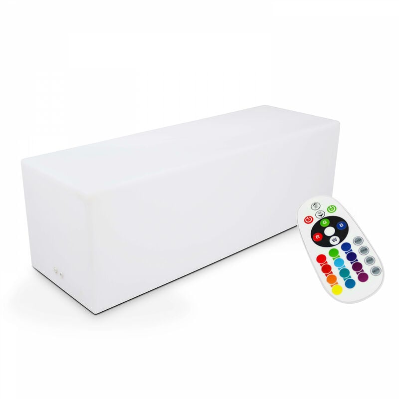 Banc lumineux à led - Coque blancheMode (on) : Multicolore, 16 teintes