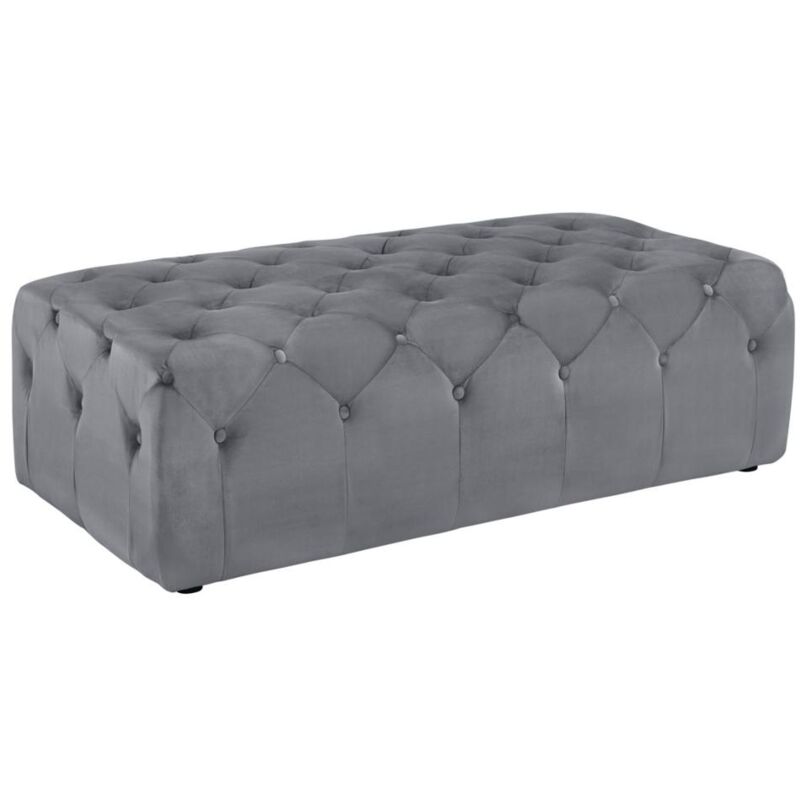 Banc malone en velours - Gris
